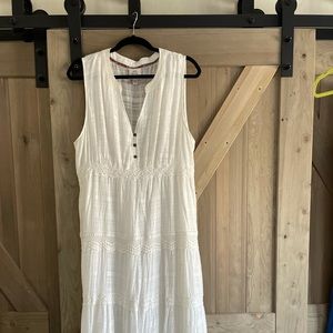 White long boho dress